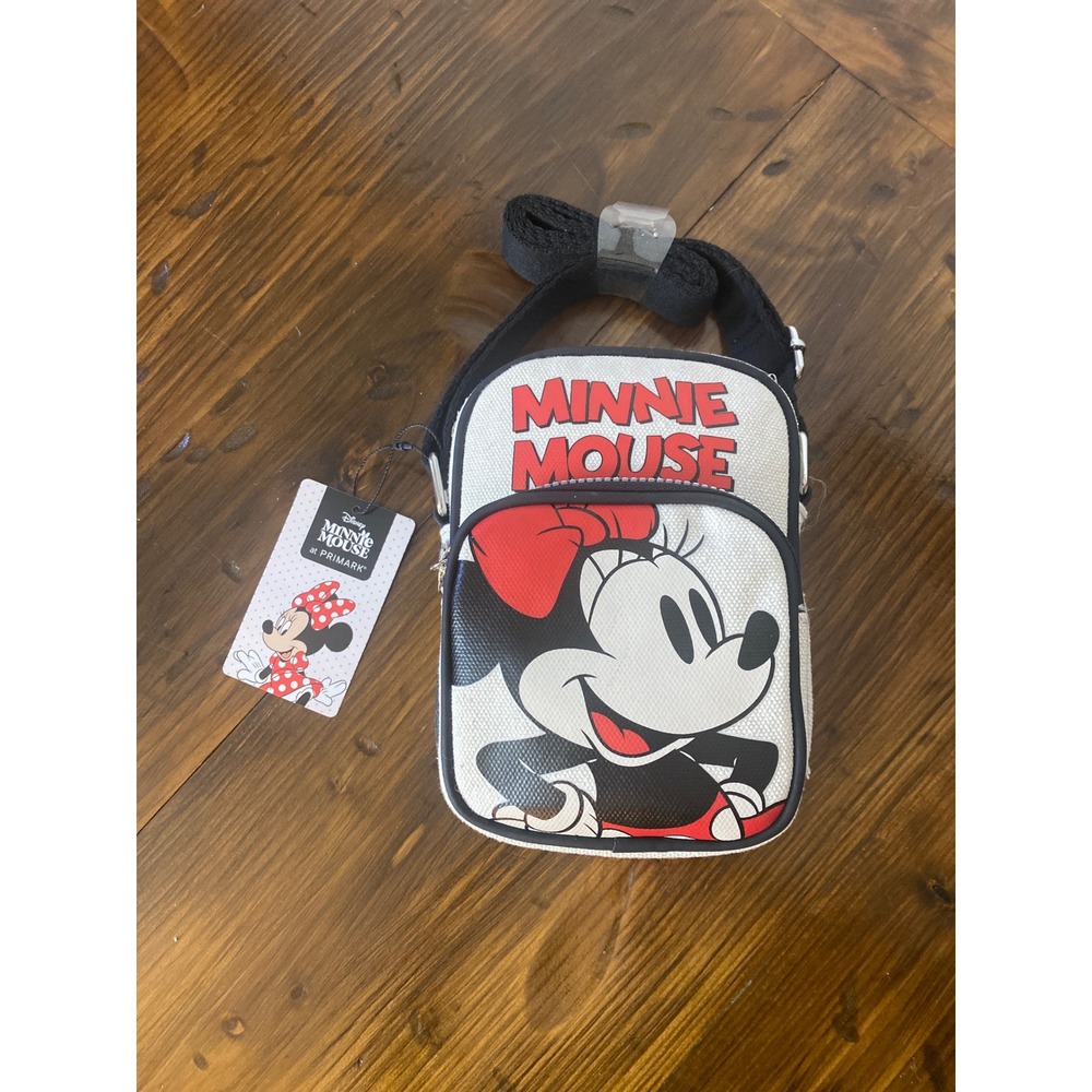 Disney Minnie Mouse Primark Canvas Crossbody Bag White Black Red NWT SKU B11